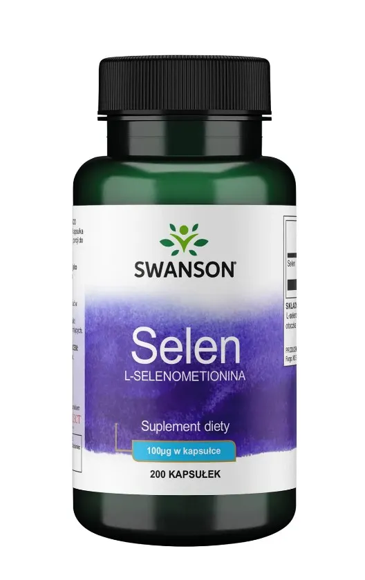 Swanson - Selen (L-Selenometionina), 100µg, 200 kapsułek