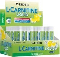 Weider - L-Carnitine, Citrus, Liquid, 20 x 25 ml