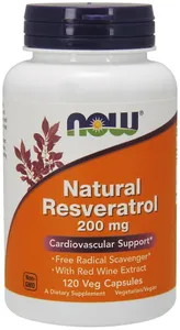 ﻿NOW Foods - Resveratrol + Ekstrakt z Czerwonego Wina, 200mg, 120 vkaps