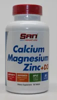 SAN - Calcium Magnesium Zinc + D3, 90 tabletek