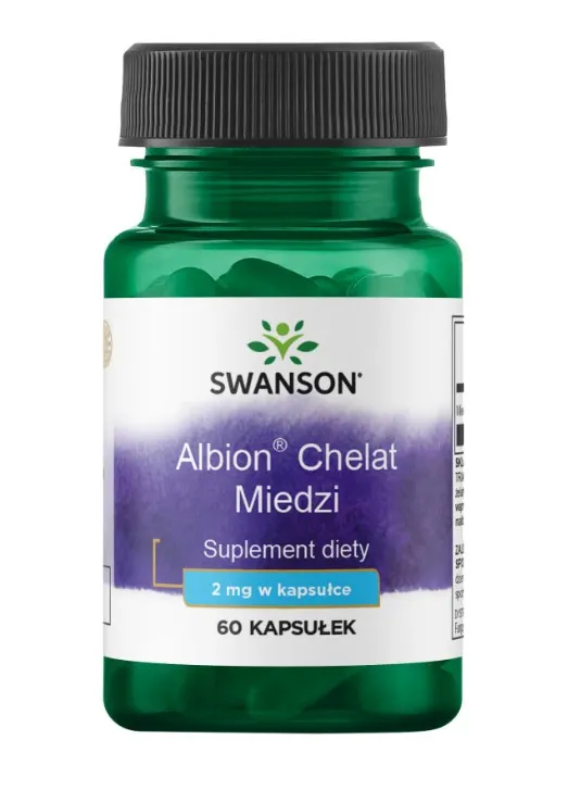 Swanson - Chelatowana Miedź, 2mg, 60 kapsułek