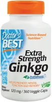 Doctor's Best - Gingko Biloba, Extra Power, Ginkgo Biloba, 120mg, 360 vkaps