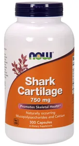 NOW Foods - Chrząstka Rekina, Shark Cartilage, 750mg, 300 kapsułek