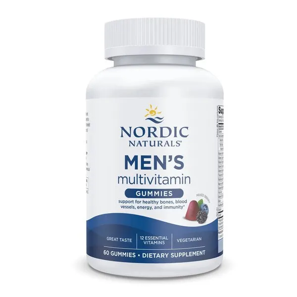 Nordic Naturals - Men's Multivitamin Gummies, Mixed Berry, 60 żelek
