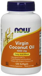 NOW Foods - Olej Kokosowy, Virgin, 1000 mg, 120 kapsułek miękkich