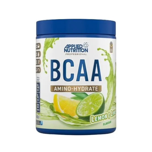 Applied Nutrition - Aminokwasy, BCAA Amino-Hydrate, Lemon & Lime, Proszek 450g