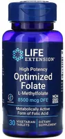Life Extension - Zoptymalizowany Kwas Foliowy, 5000mcg, 30 tabletek wegetariańskich