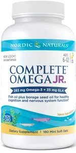 Nordic Naturals - Complete Omega Junior, 283mg Omega + GLA, Cytryna, 180 kapsułek miękkich