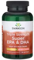 Swanson - Super EPA & DHA, Potrójna Moc, 60 kapsułek miękkich