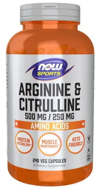 NOW Foods - Arginina & Cytrulina, 240 vkaps