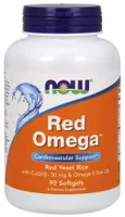 NOW Foods - Red Omega, Red Yeast Rice, 90 kapsułek miękkich