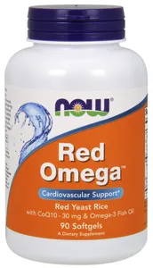 NOW Foods - Red Omega, Red Yeast Rice, 90 kapsułek miękkich