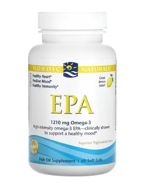 Nordic Naturals - EPA, 1210mg Omega 3, Lemon Flavor, 60 Softgeles