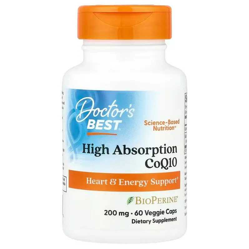 Doctor's Best - Coenzyme Q10 Highly Absorbable with Bioperine, 200mg, 60 capsules