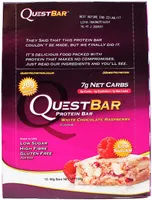 Quest Nutrition - Quest Bar, Baton Proteinowy, Chocolate Raspberry, 12 Batonów x 60g