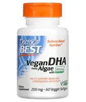 Doctor's Best - DHA from Algae, Vegan, 200mg, 60 capsules