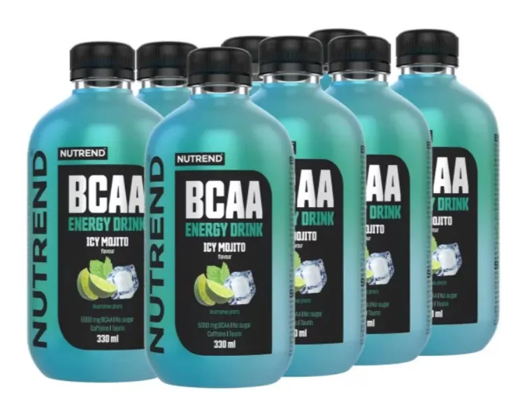 Nutrend - Napój Energetyczny z BCAA, Icy Mojito, 8 x 330 ml