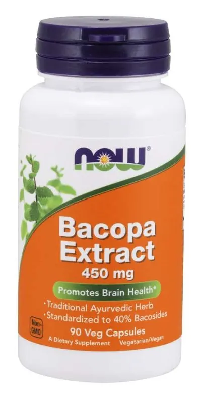 NOW Foods - Ekstrakt z Bakopy, 450mg, 90 vkaps