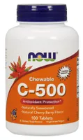 NOW Foods - Chewable Vitamin C-500 Cherry & Blueberry 100 Tablets