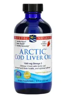 Nordic Naturals - Arctic Cod Liver, Tran z Dorsza, 1060mg, Truskawka, Płyn, 237 ml