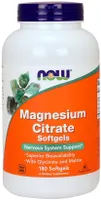 NOW Foods - Cytrynian Magnezu, Magnesium Citrate, 180 kapsułek miękkich