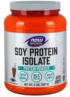 NOW Foods - Soy Protein Isolate, GMO Free, Chocolate, Powder, 907g
