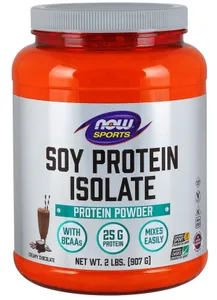 NOW Foods - Soy Protein Isolate, GMO Free, Czekolada, Proszek, 907g