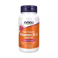 NOW Foods - Vitamin D3, 1000 IU, 180 Softgeles