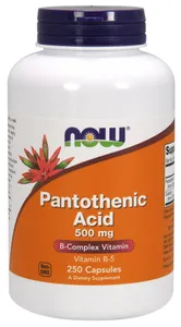 NOW Foods - Kwas Pantotenowy, 500 mg, 250 kapsułek