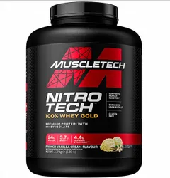 MuscleTech - Nitro-Tech 100% Whey Gold, Odżywka Białkowa, French Vanilla Cream, Proszek, 2270g