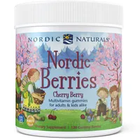 Nordic Naturals - Nordic Berries, Multiwitamina dla Dzieci i Dorosłych, Cherry Berry, 120 żelek