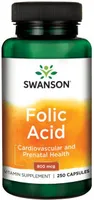 Swanson - Folic Acid, 800mcg, 250 Capsules