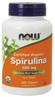 NOW Foods - Spirulina, Organic, 500 mg, 200 tablets