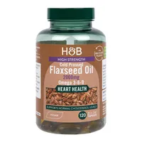 Holland & Barrett - High Strength Cold Pressed Flaxseed Oil, 2000mg, 120 vkaps