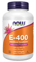 NOW Foods - Witamna E-400, Naturalna, Mix Tokoferoli, 250 kapsułek miękkich