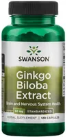 Swanson - Ginkgo Biloba Ekstrakt 24%, 60mg, 120 kapsułek