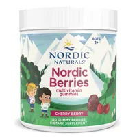 Nordic Naturals - Nordic Berries, Multivitamin for Children and Adults, Cherry Berry, 120 gummies