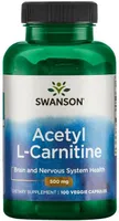 Swanson - Acetyl L-Carnitine, 500mg, 100Vegetarian Softgels