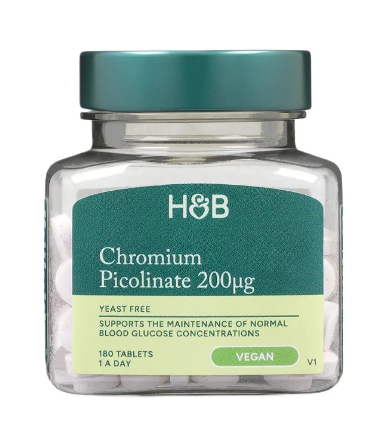 Holland & Barrett - Pikolinian Chromu, 200 µg 180 tabletek