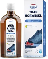 Osavi - Tran Norweski, 1000mg Omega 3, Cytryna-Mięta, 250 ml