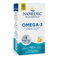 Nordic Naturals - Omega 3, 690mg, Lemon, 60 softgels