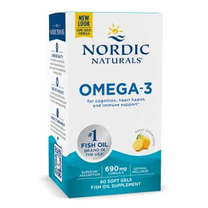 Nordic Naturals - Omega 3, 690mg, Cytryna, 60 kapsułek miękkich