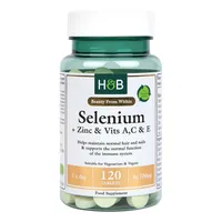 Holland & Barrett  - Selenium + Zinc & Vits A,C & E, 100mcg, 120 tabletek