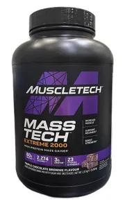 MuscleTech - Mass-Tech Extreme 2000,  Gainer, Triple Chocolate Brownie, Proszek, 2720g