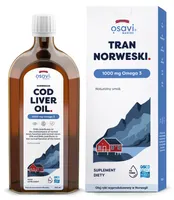Osavi - Tran Norweski, 1000mg Omega 3, Naturalny, 500 ml