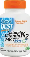 Doctor's Best - Vitamin K2 MK7 + MenaQ7, 45mcg, 60 capsules