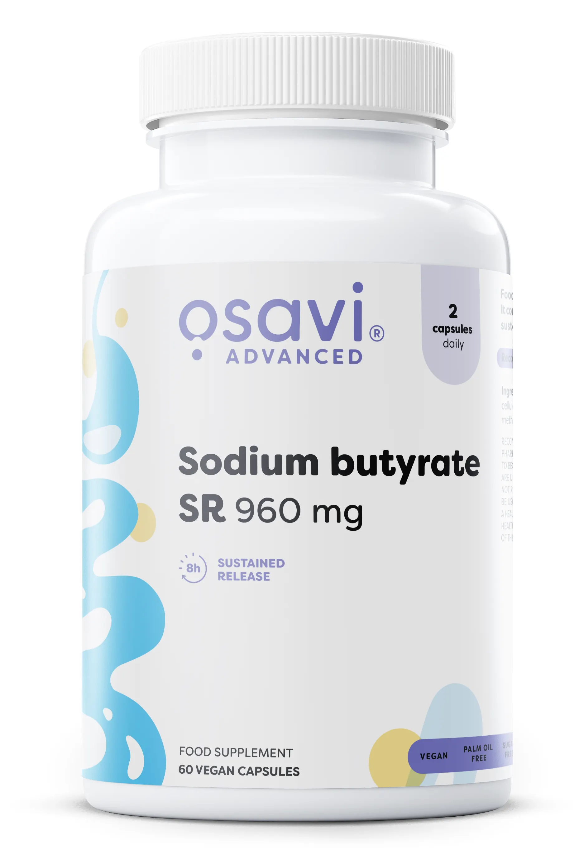 Sodium butyrate SR, 960mg - 60 vegan capsules