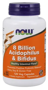NOW Foods - 8 Billion Acidophilus & Bifidus, Probiotyk, 120 vkaps