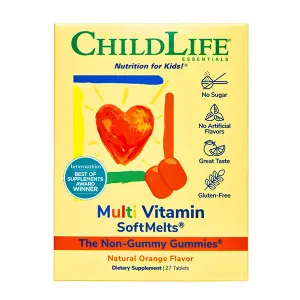 Child Life - Multiwitaminy, dla Dzieci, Natural Orange, 27 żelek