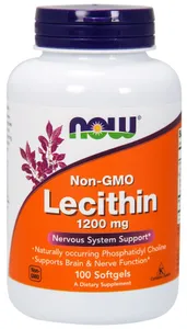 NOW Foods - Lecytyna, 1200 mg, 100 kapsułek miękkich